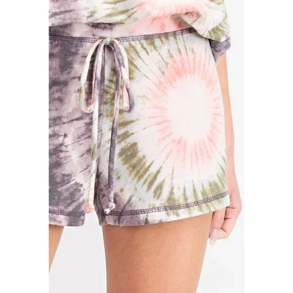 143 Story  Happy Tie Dye Shorts - Picture 2 of 6